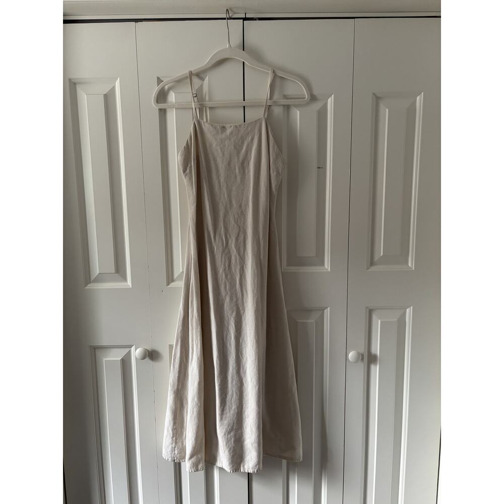 Japna Beige Lightweight Spaghetti Strap Maxi Dress XS - Picture 2 of 7